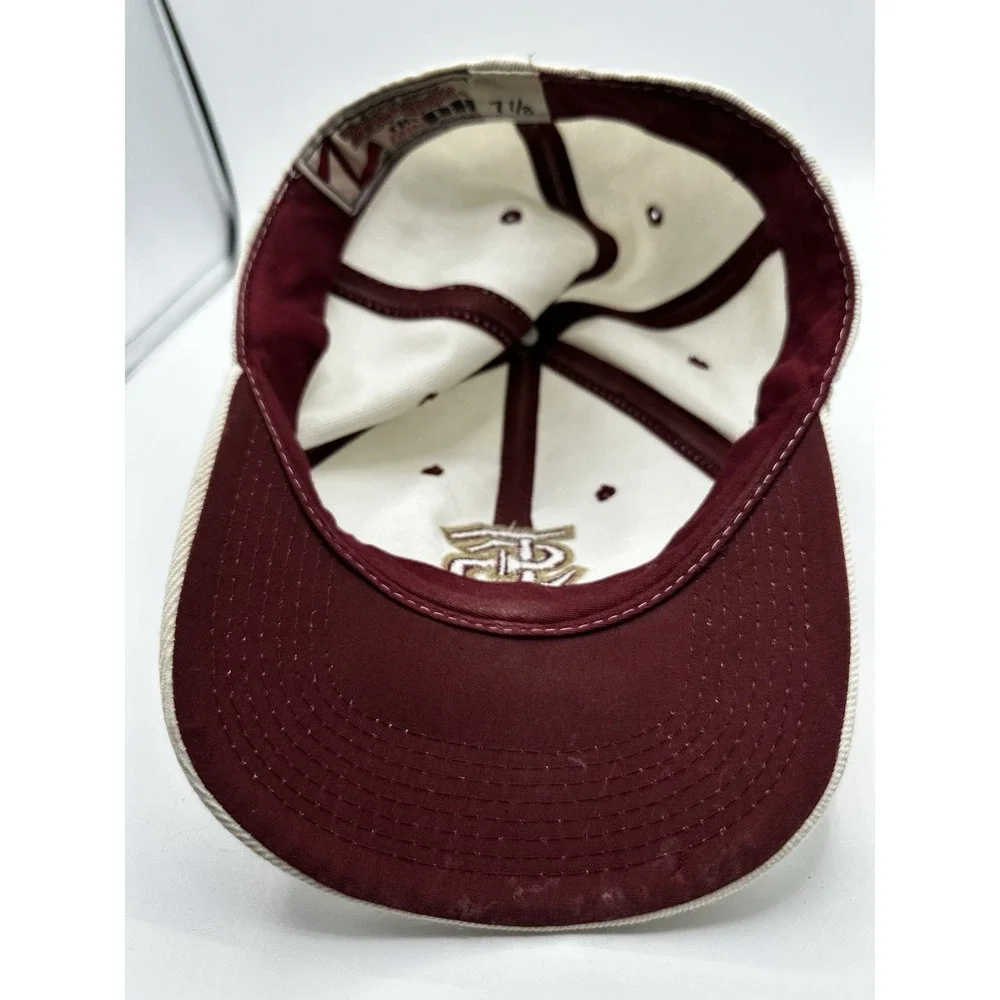 Vintage Florida State Seminoles Hat 7 1/8 Zephyr Graffix Fitted Cream NCAA‎ Cap